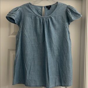 J. Crew Light Blue Denim Blouse
